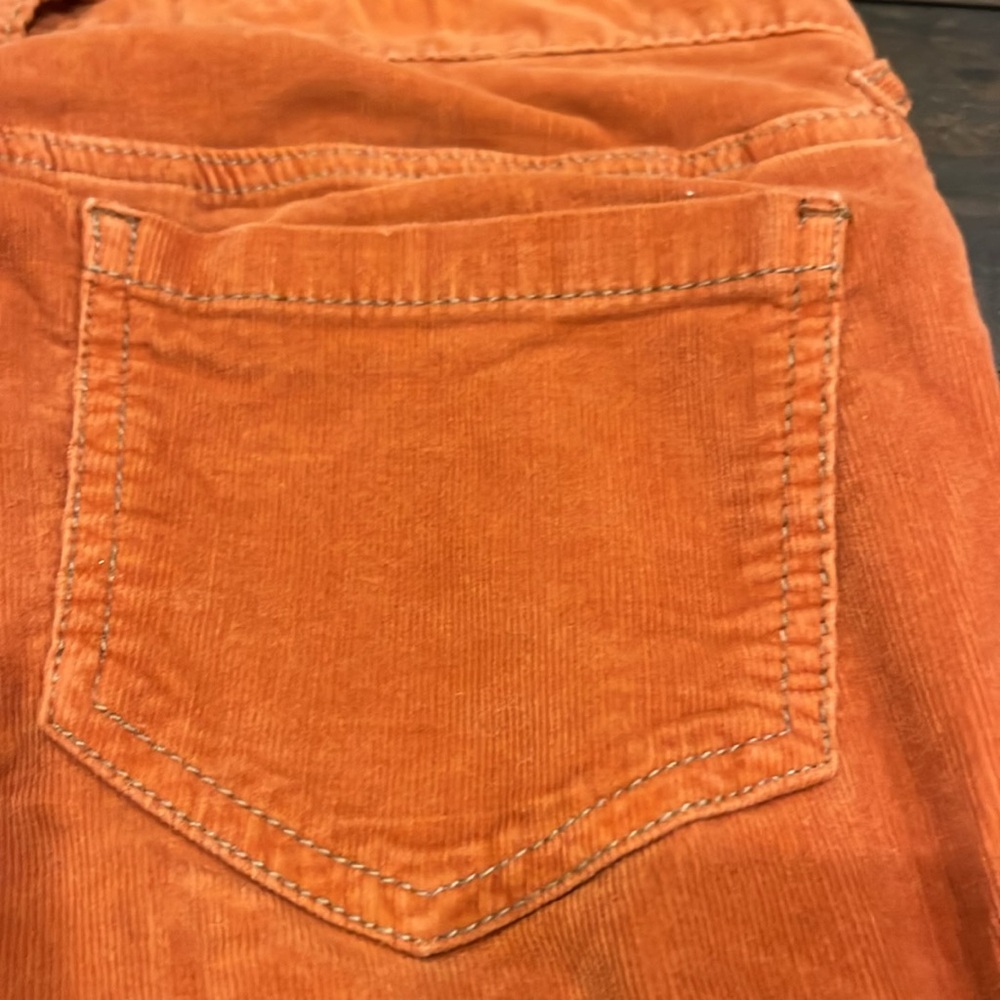 Free People Burnt Orange Corduroy Low Skinny's - Picture 6 of 8